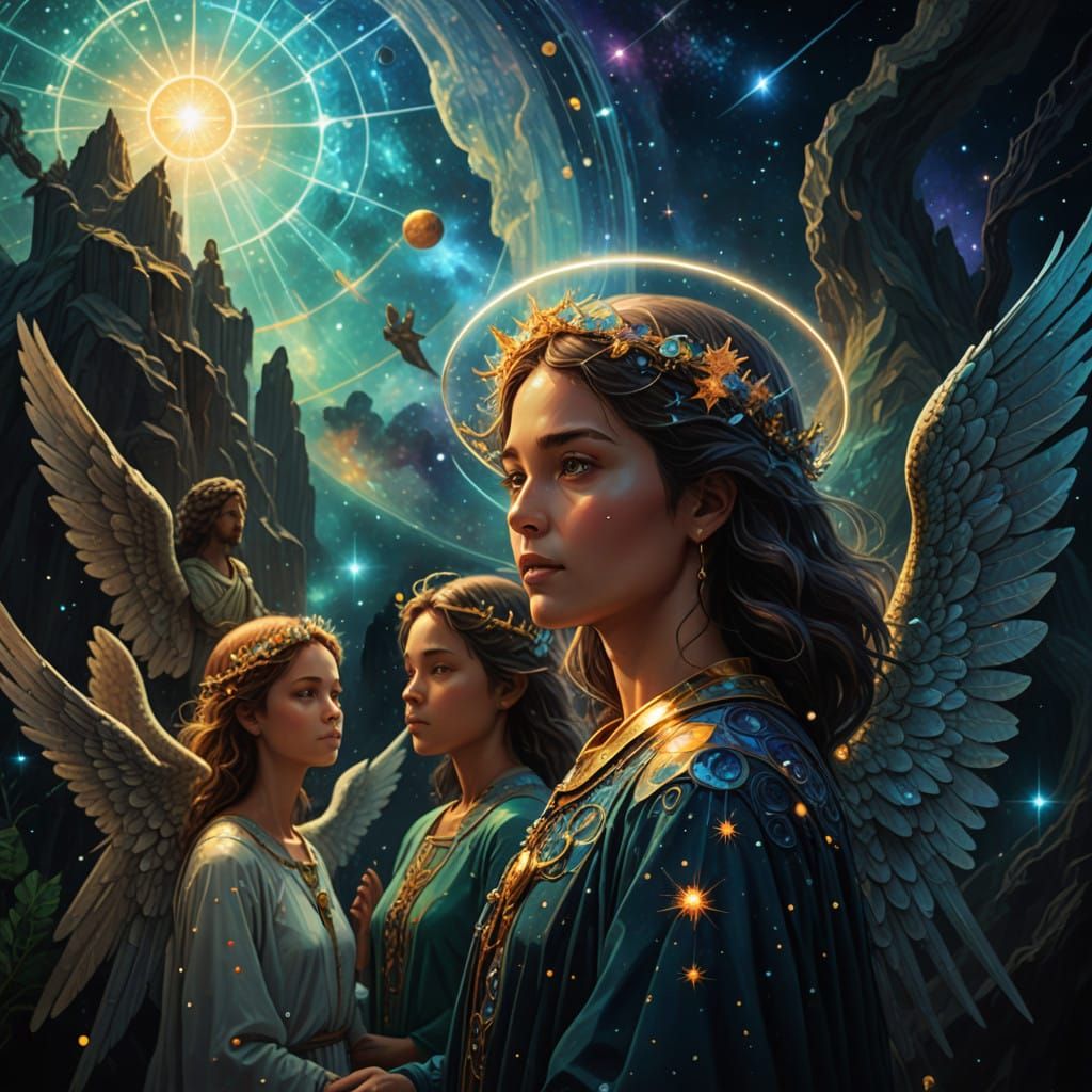 Celestial Seekers in Astral Cosmic Landscape