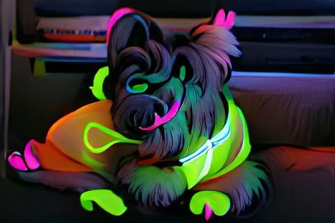 Neon Lights Glowing Brightly