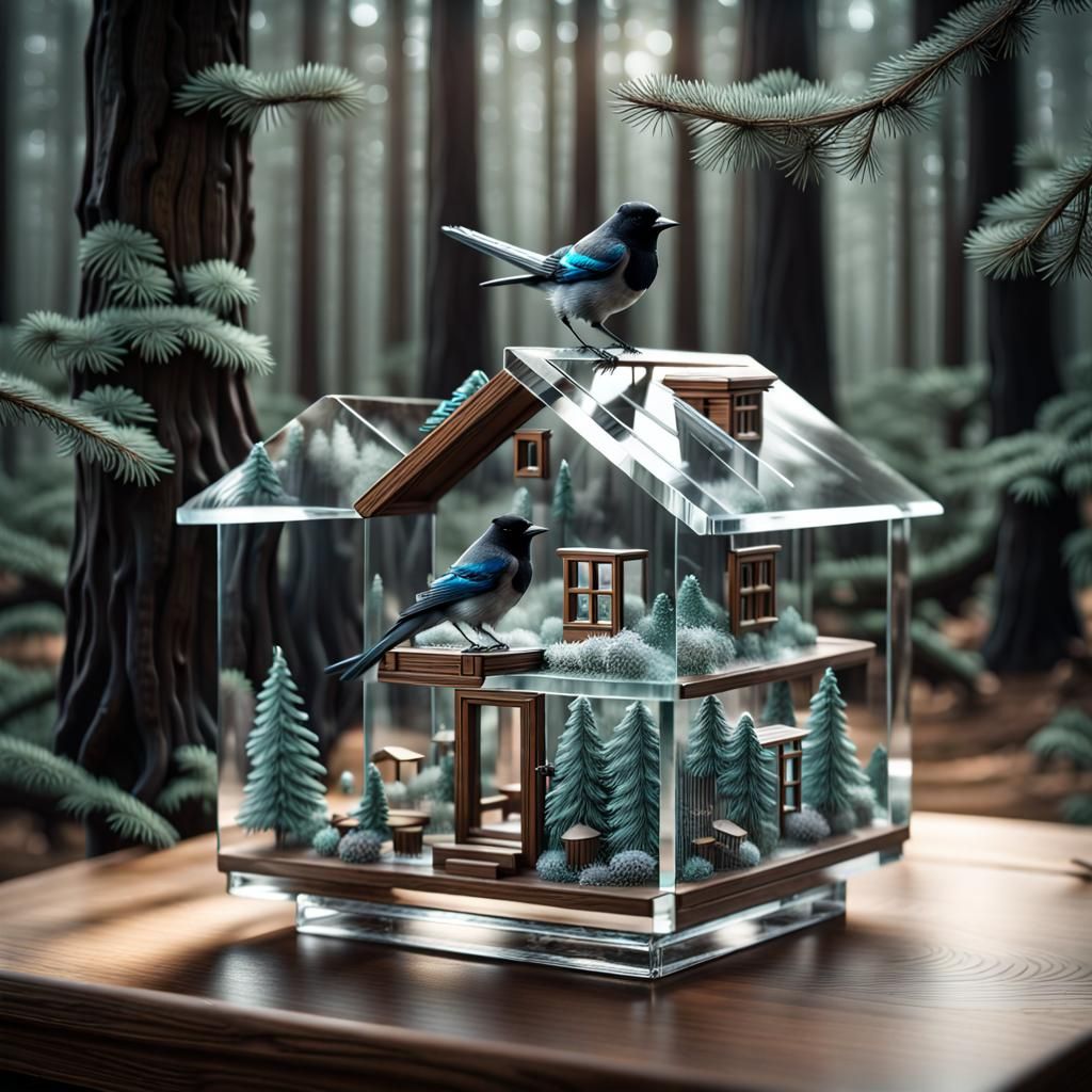 Crystal Magpie House in Pine Forest