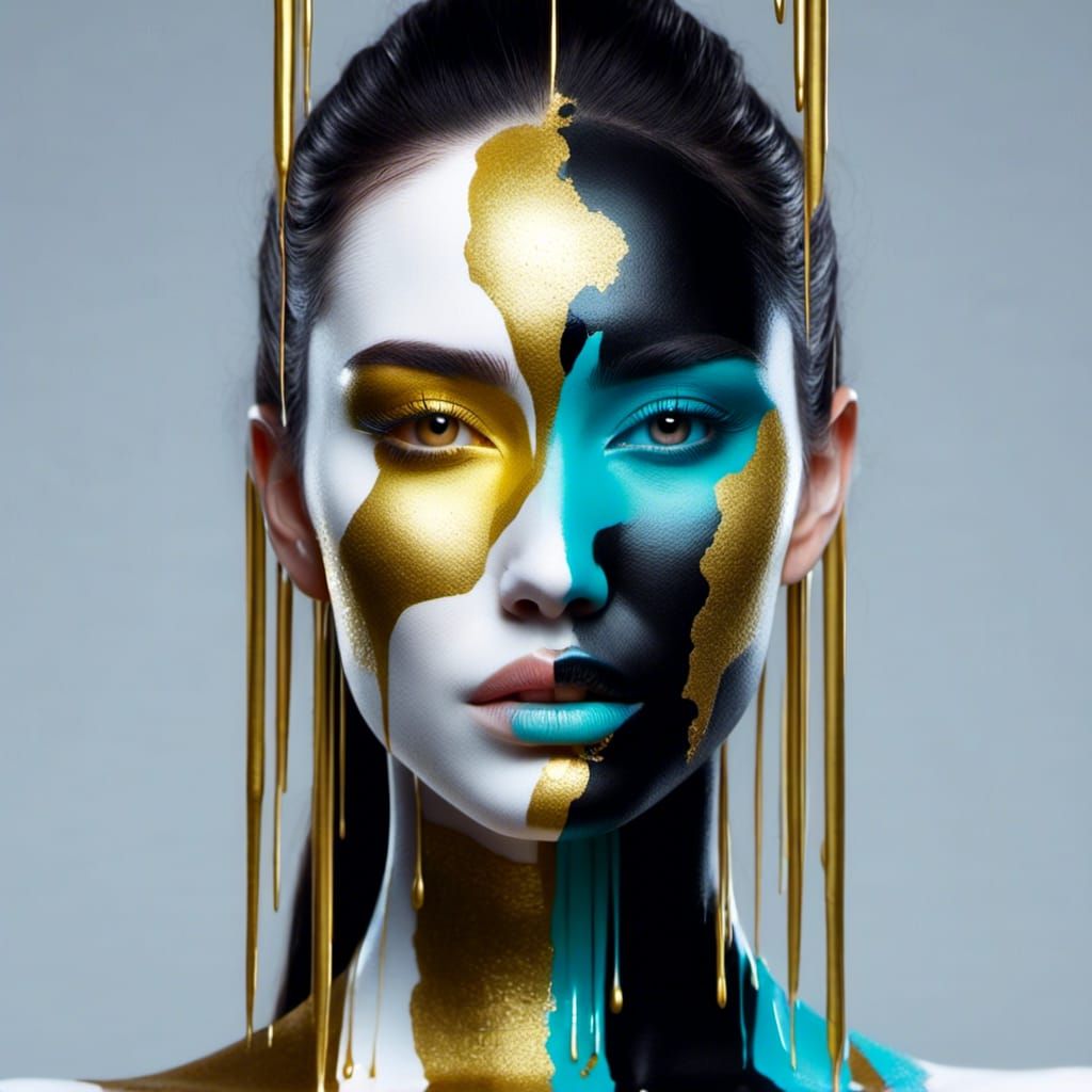 Yin Yang: Split Portrait in Black and White