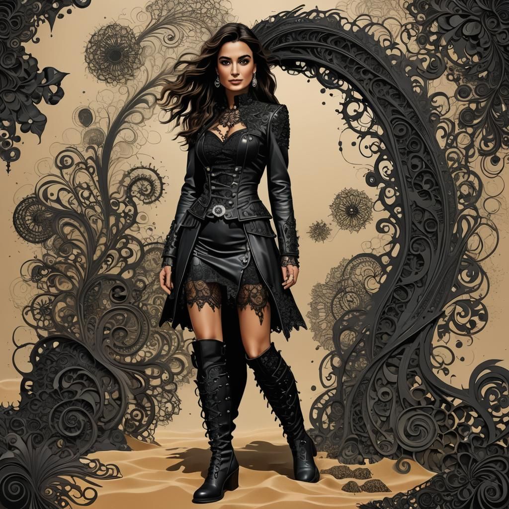 Gothic Princess of Chile in Punk Lace and Leather