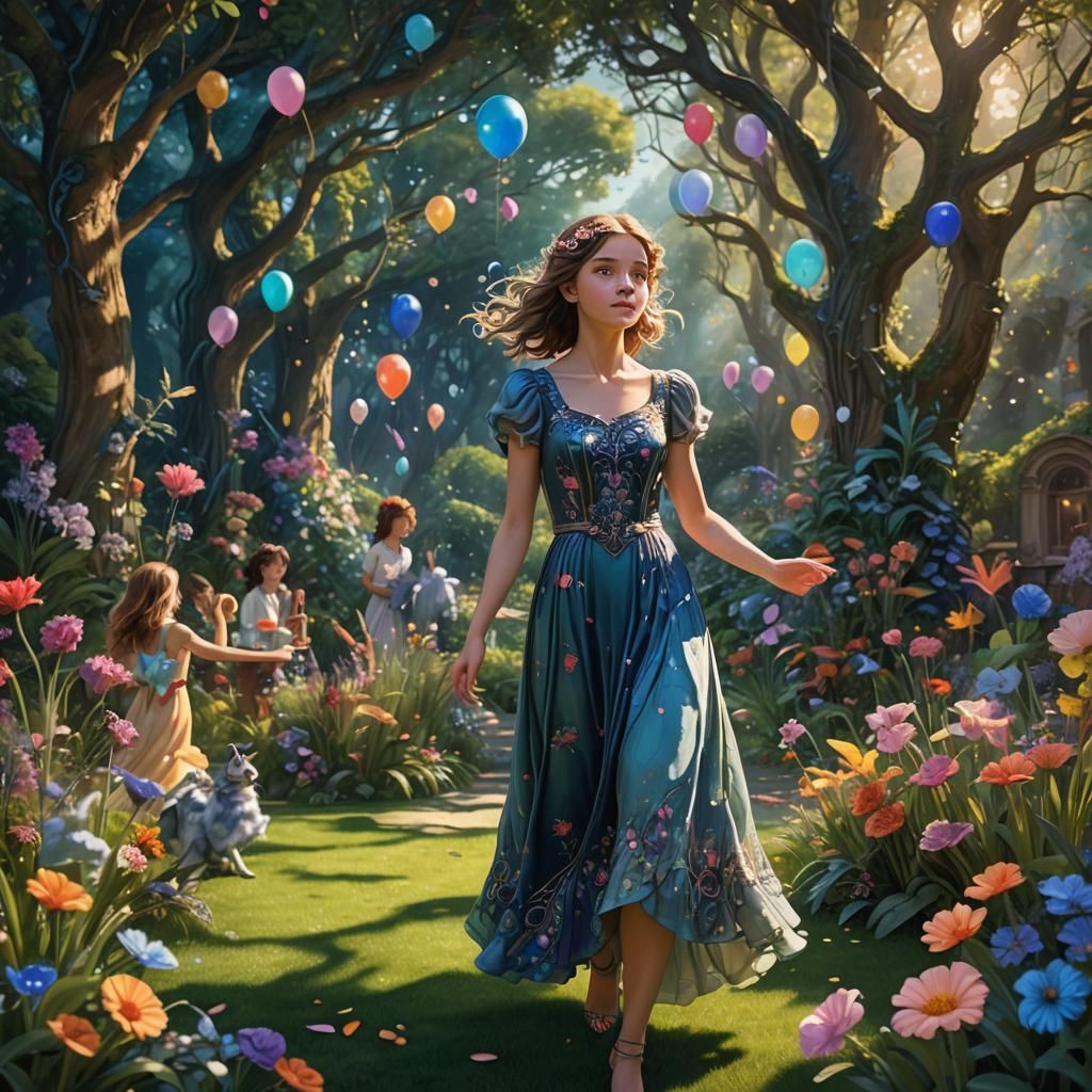 Whimsical Garden Birthday Party in Art Nouveau Style