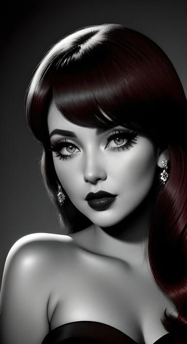 Film Noir Model in Chiaroscuro Lighting