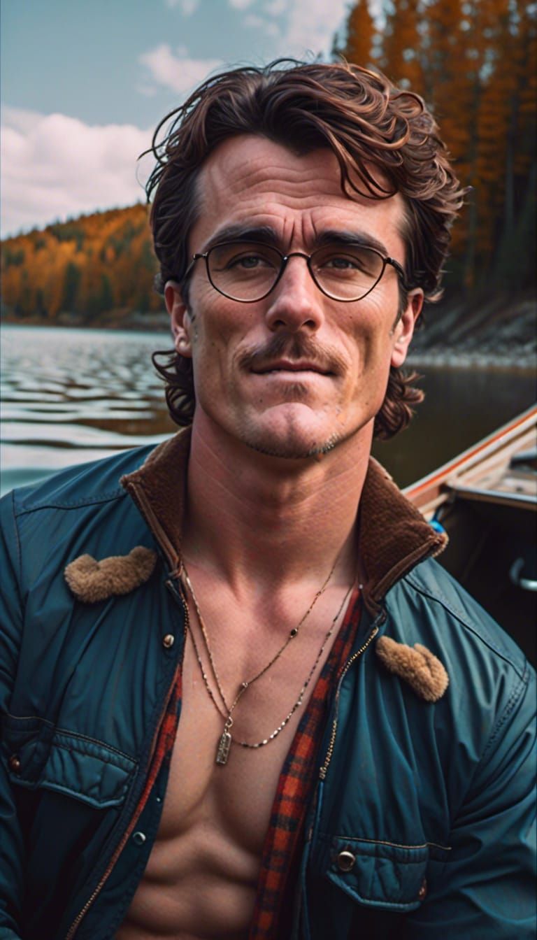 Photorealistic Selfie of Young Man on Sailboat