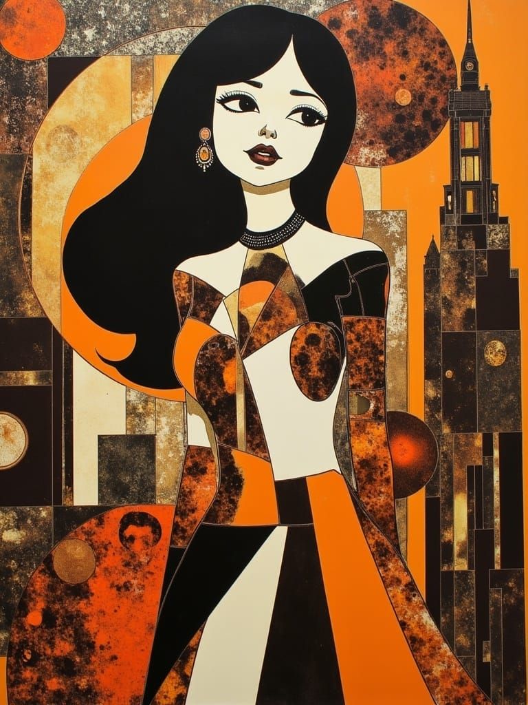 Art Deco Metropolis: A Digital Illustration