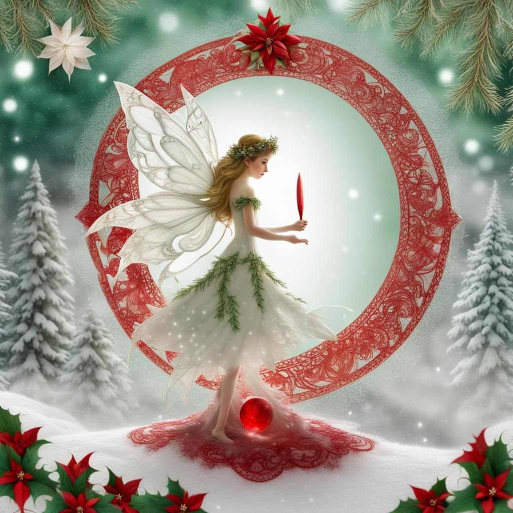 Christmas Fairy Emerges from Narnia in Whimsical Style