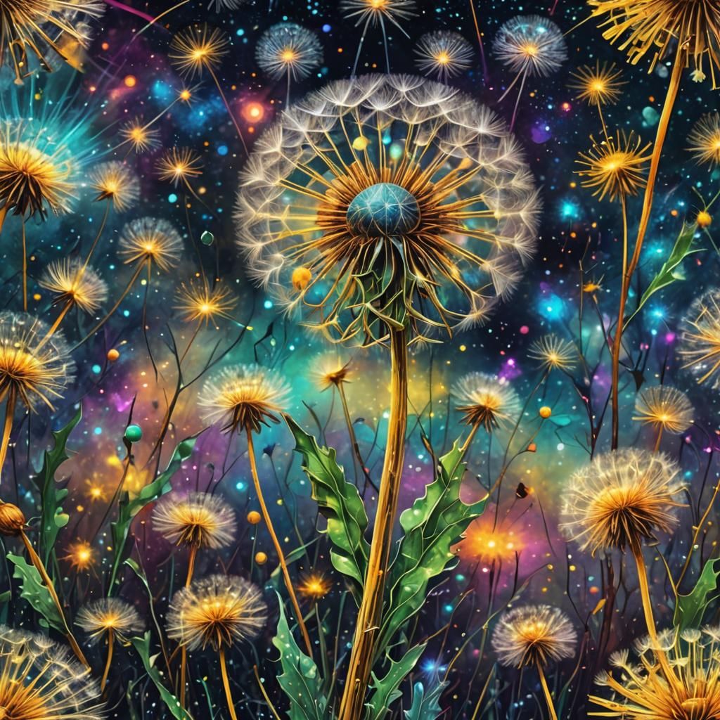 Holographic Dandelion in Astral Cosmic Illustration