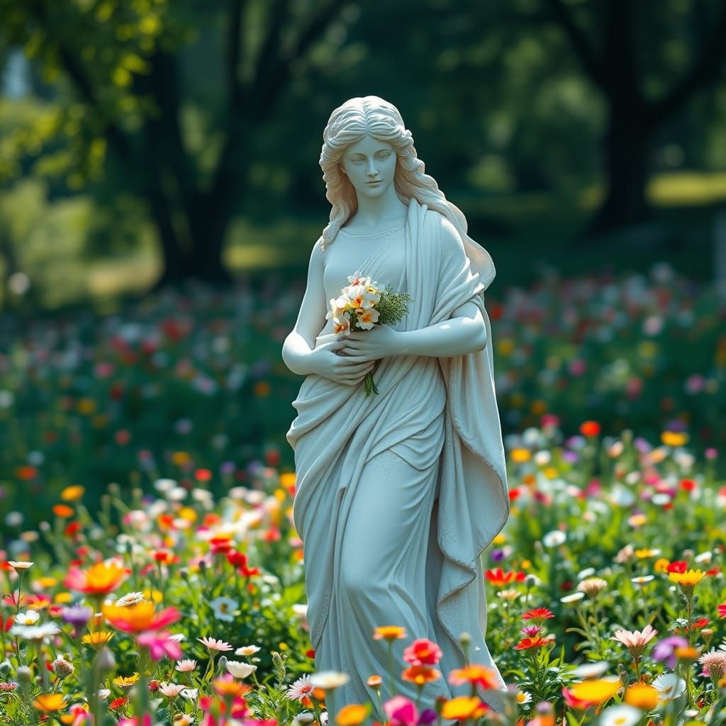 Goddess of Spring in Marble Splendor