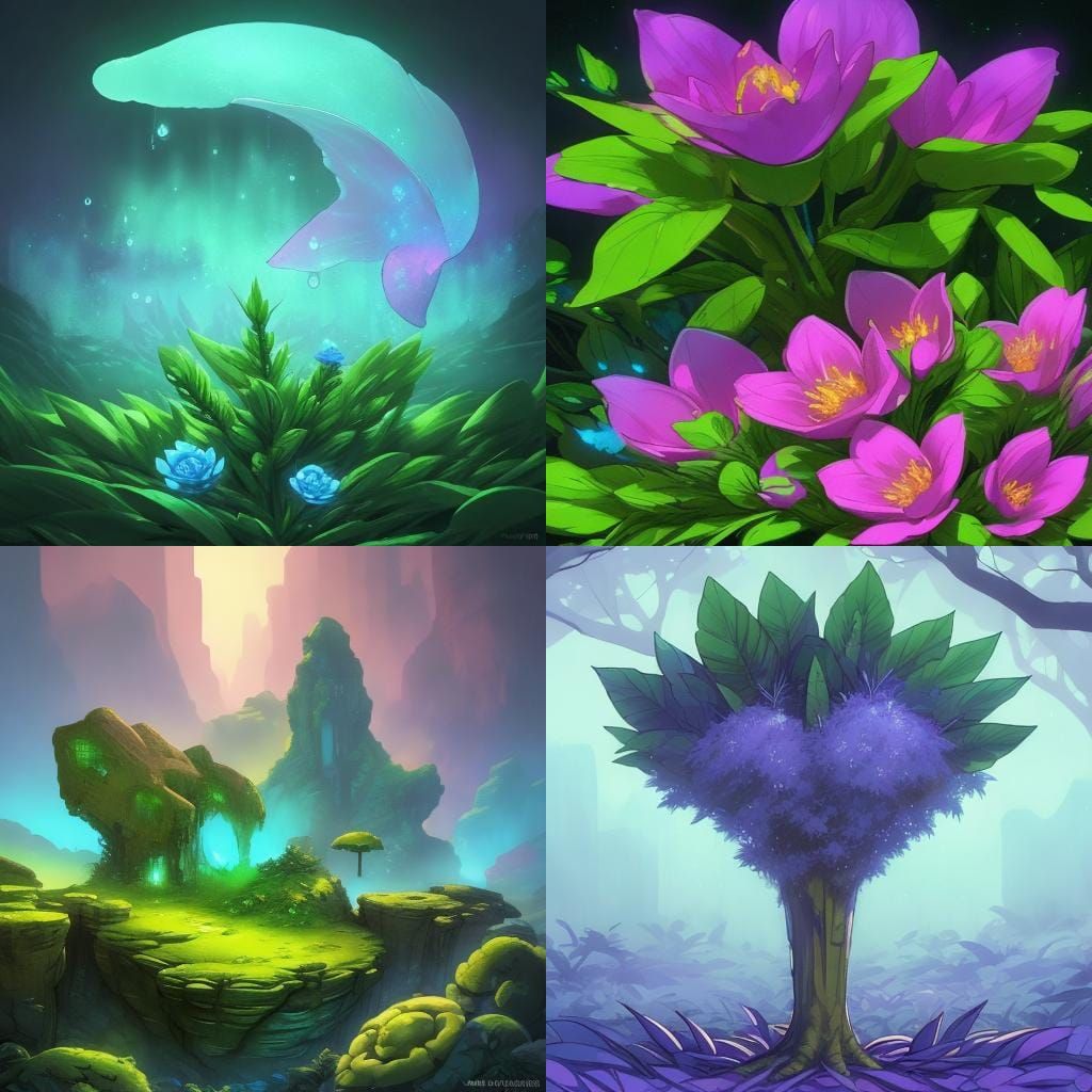 Cartoon Plant in Toon Style