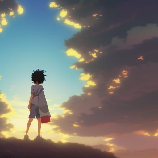 Anime Key Visual Inspired by Studio Ghibli