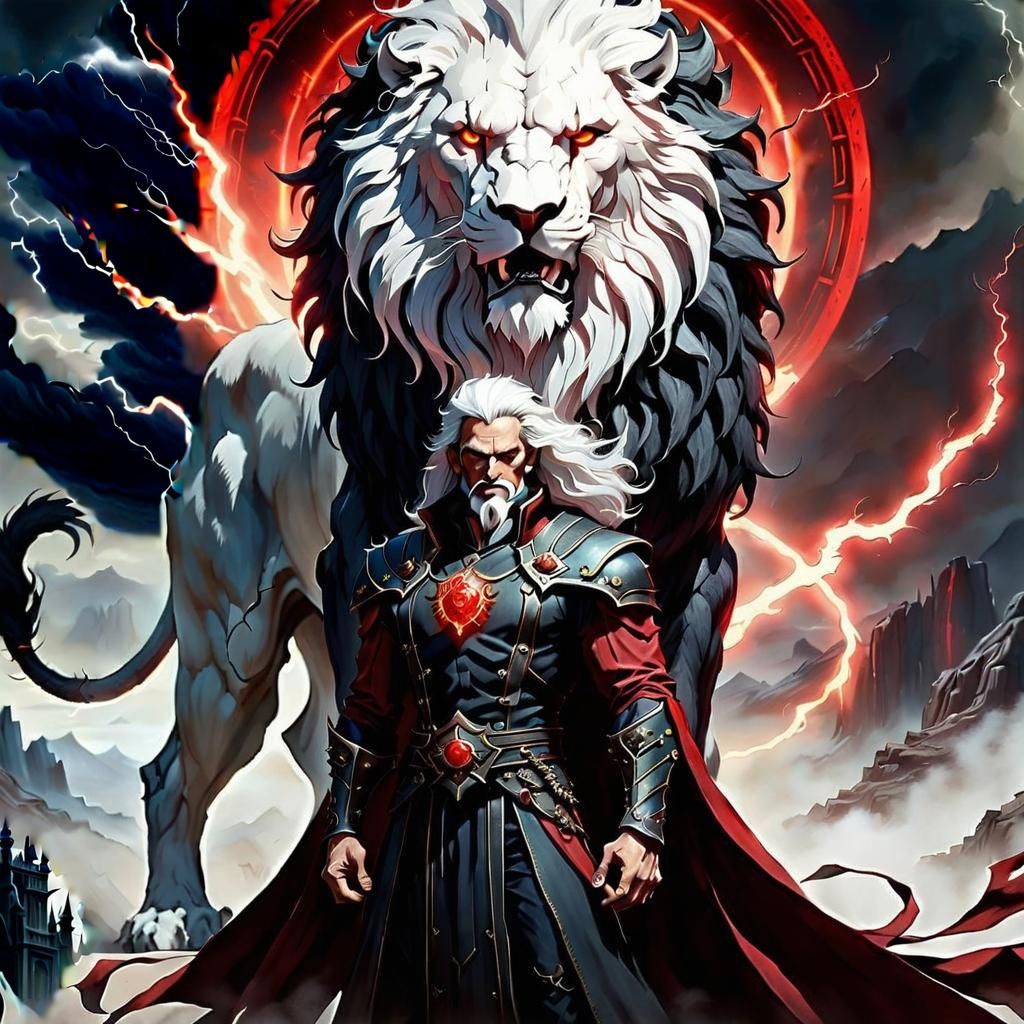 A Warlock with his Familiar