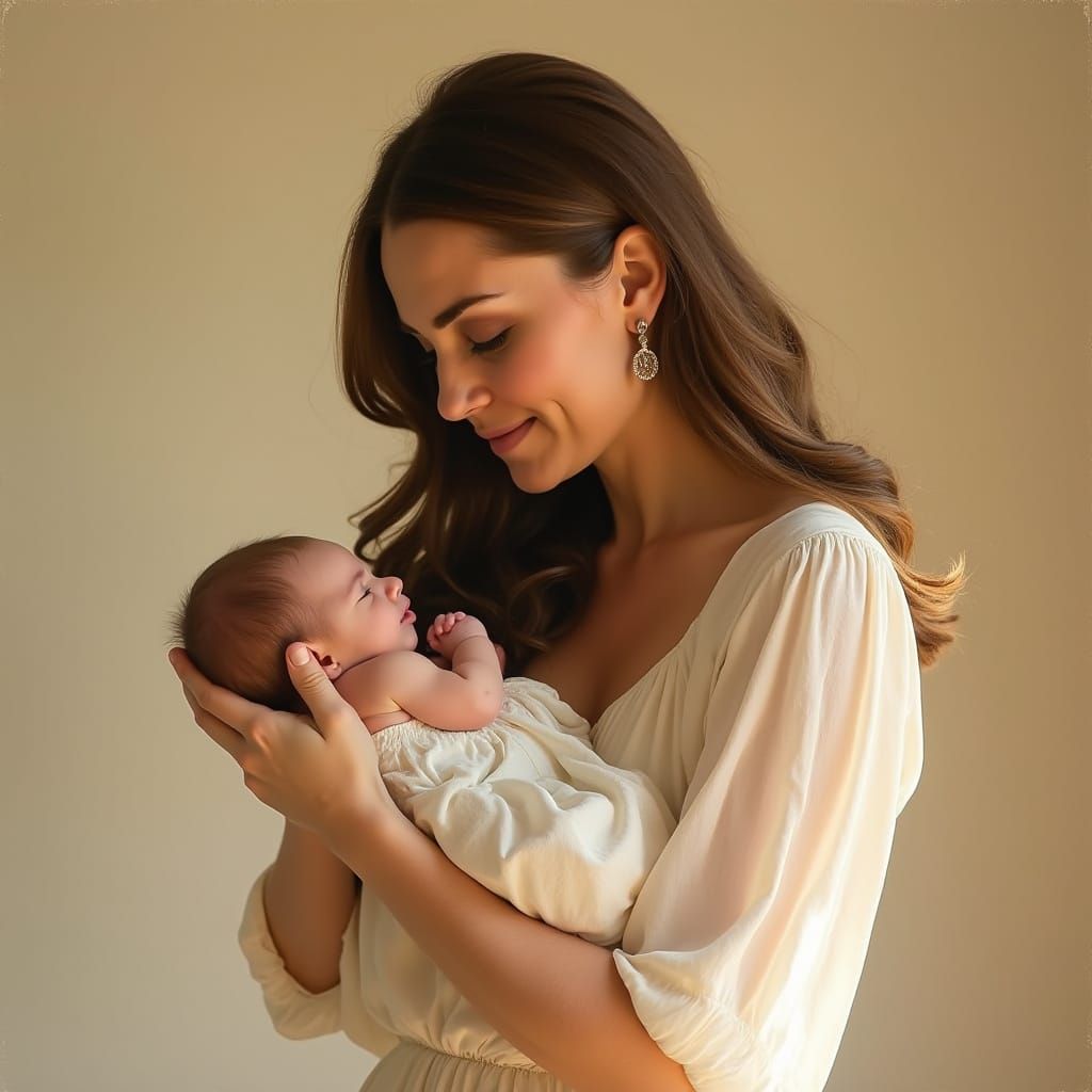 A Mother's Gentle Love in Renaissance Style