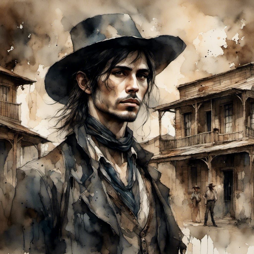 Cowboy in Drag in a Wild West Town