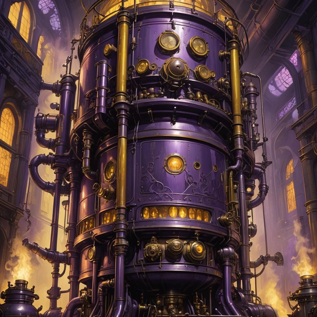 Mystical Chamber with Giant Pressure Canners: Dark Fantasy A...