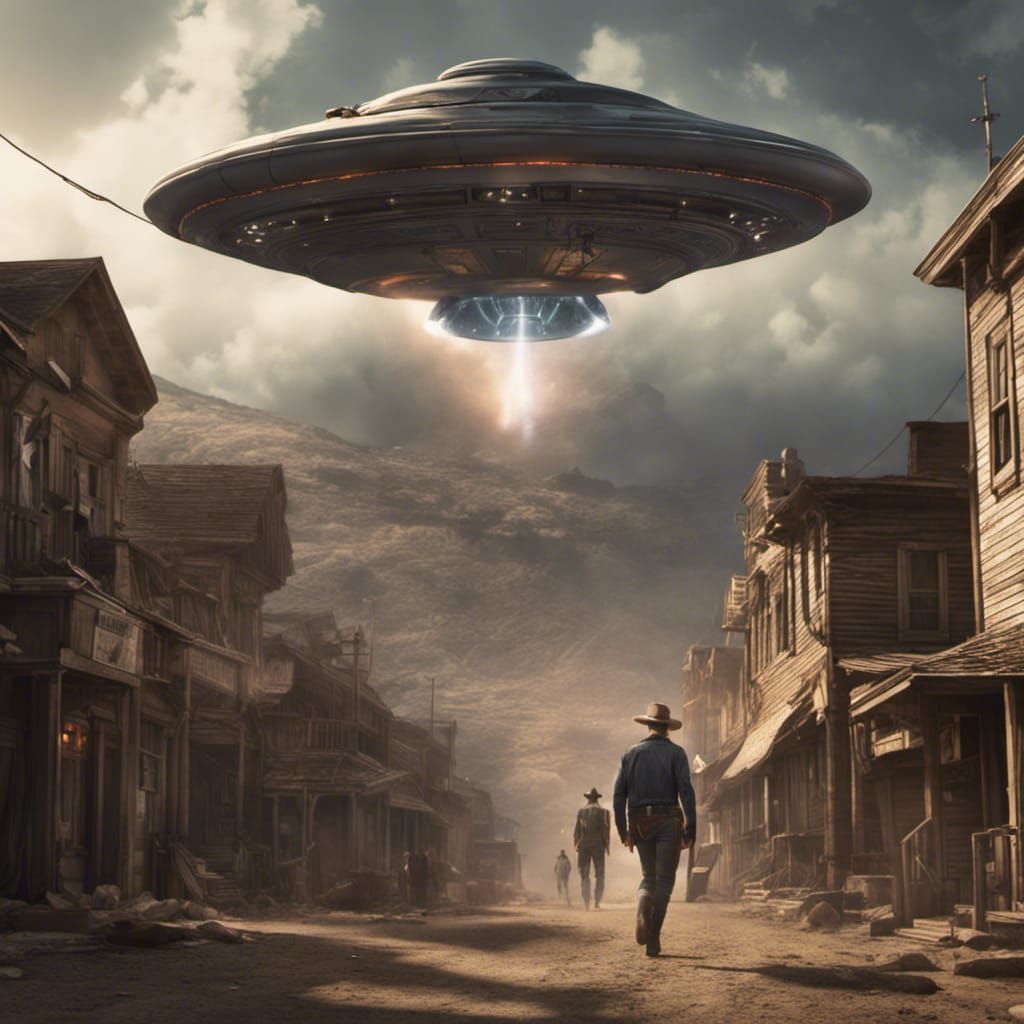 UFO Abduction of Cowboy in Old Town