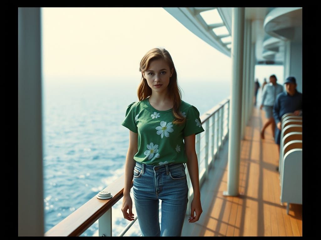 Surreal Cruise Ship Scene in a Cinematic Film Style