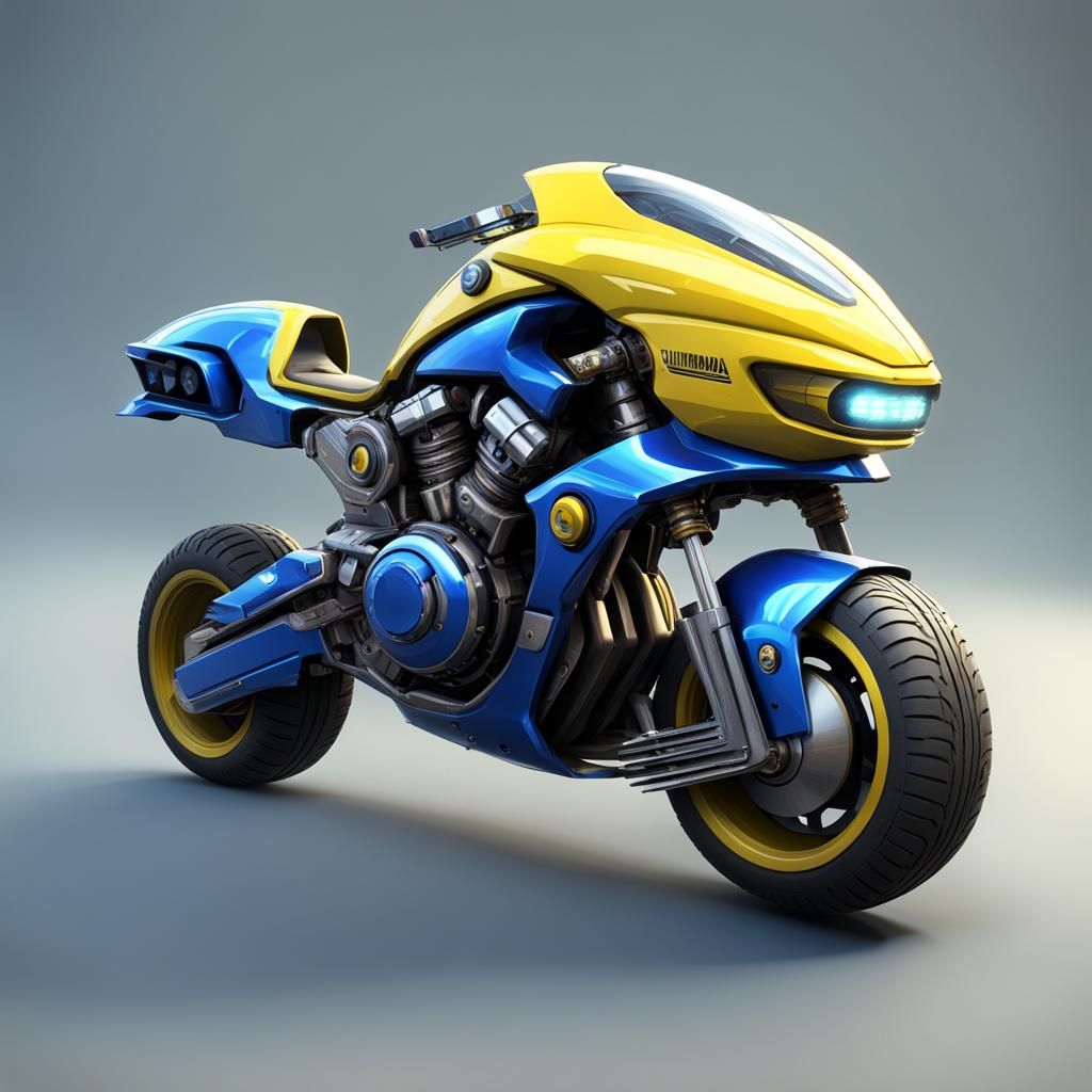 Abstract Banana in Chris Foss Style, 3D Render