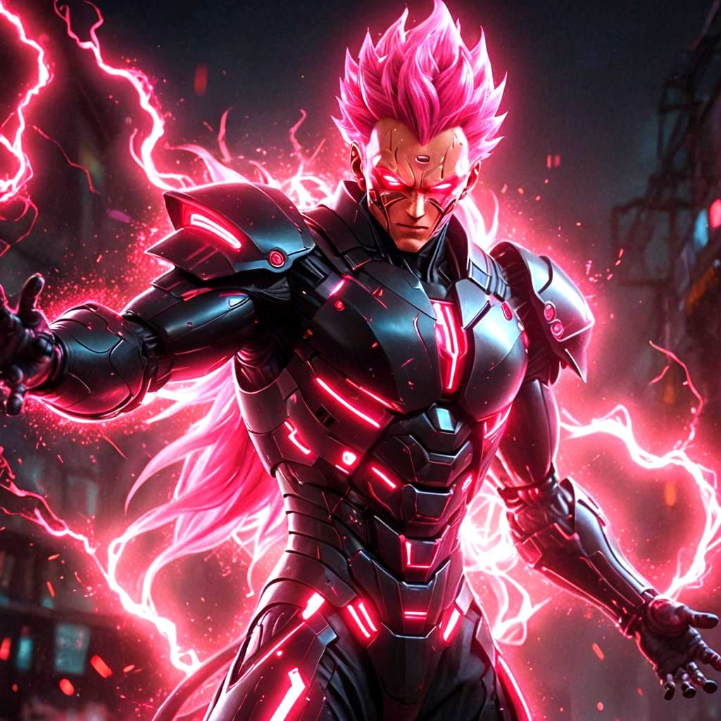 Cybernetic Villain Transforms to Super Saiyan: Artstation Fa...