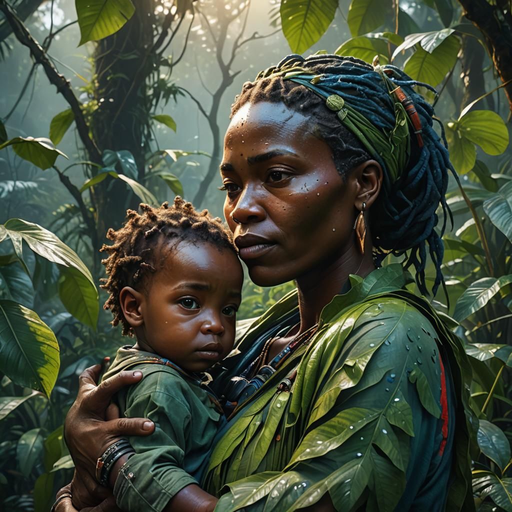 African Baby In Mother's Arms