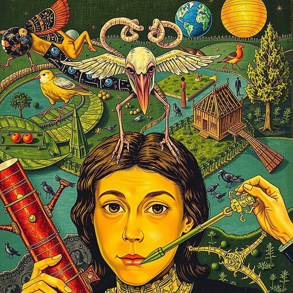 Hieronymous Bosch Portrait in Medieval Style