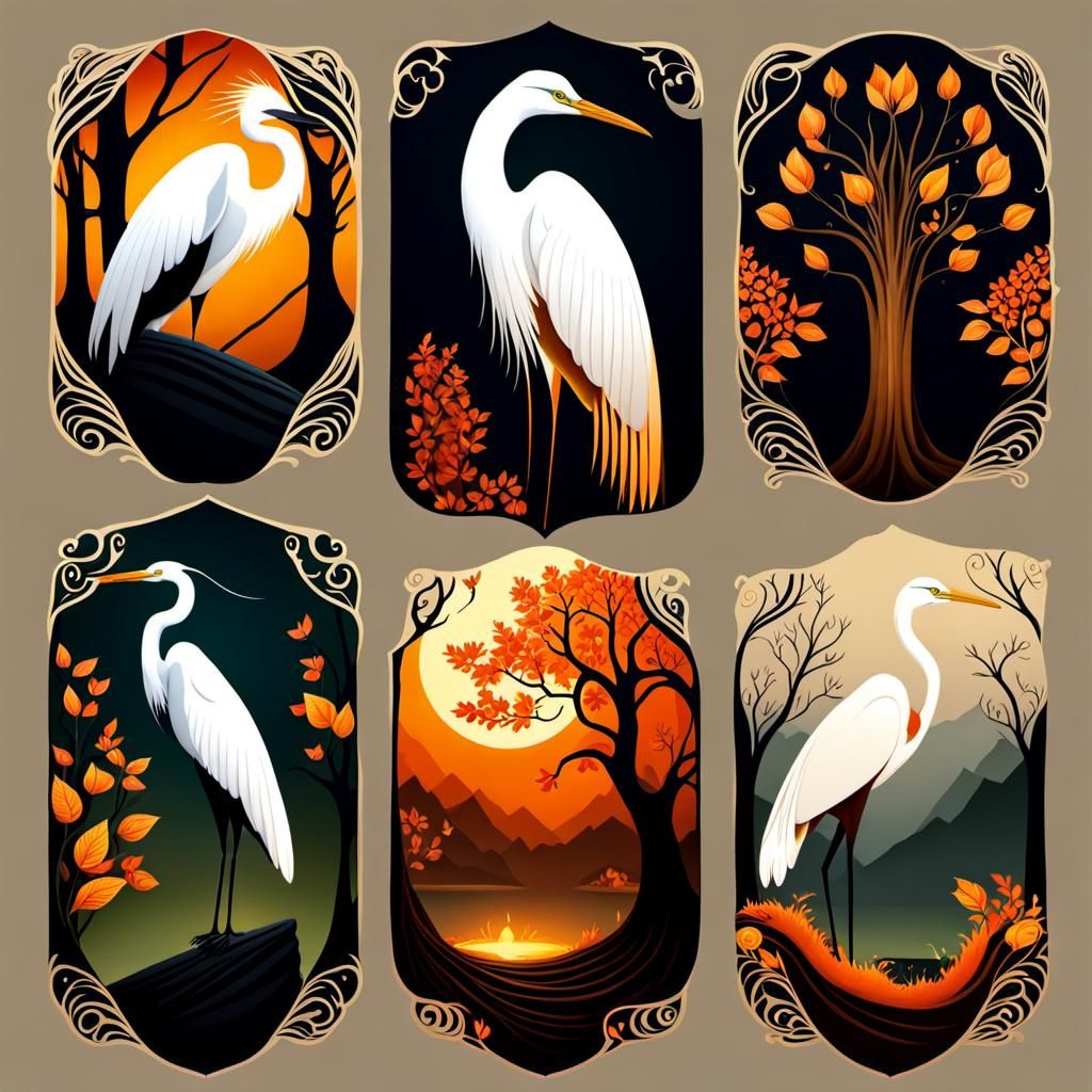 Elegant Egrets in Natural Habitat