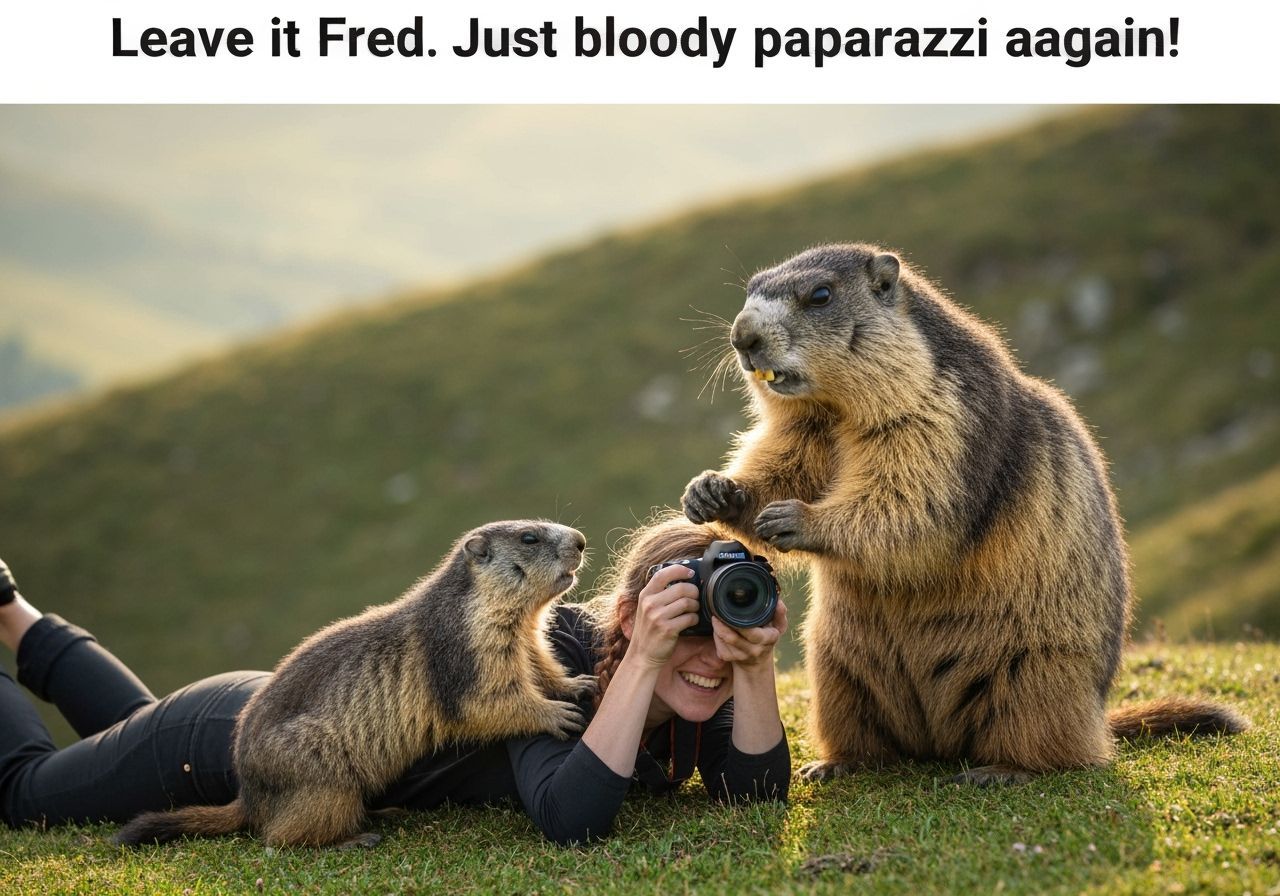 Wildlife Photographer Confronted by Angry Marmots