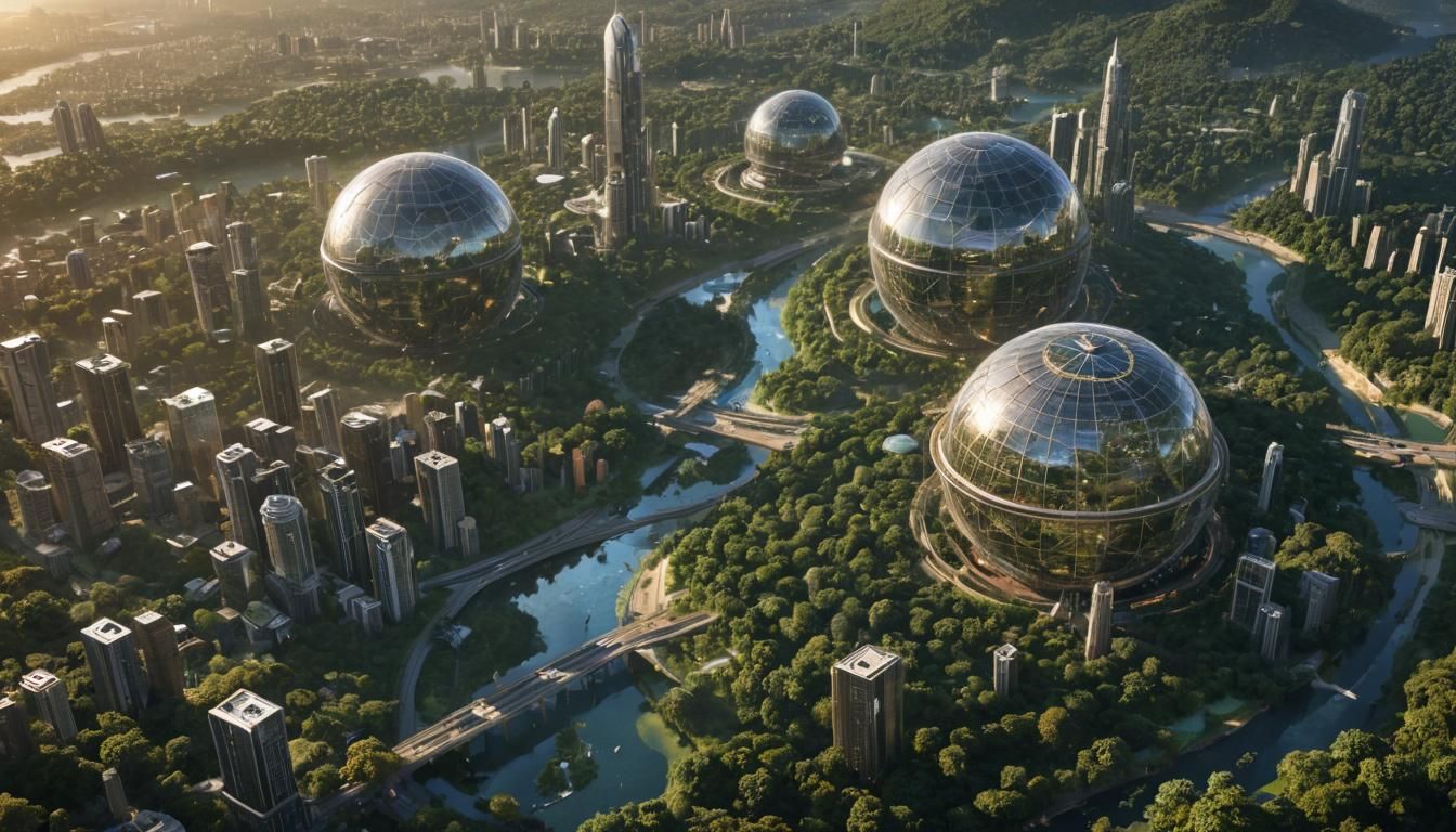 Thriving Metropolis Inside a Dyson Sphere