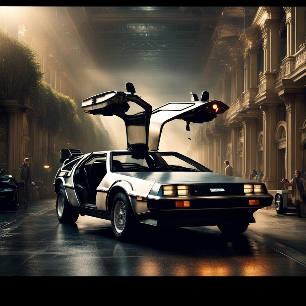 Epic DeLorean Digital Matte Painting