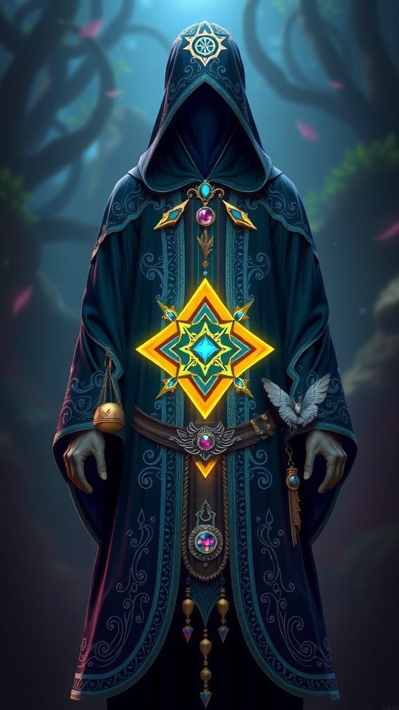 Mystical Wizard Robe in a Void of Wonder