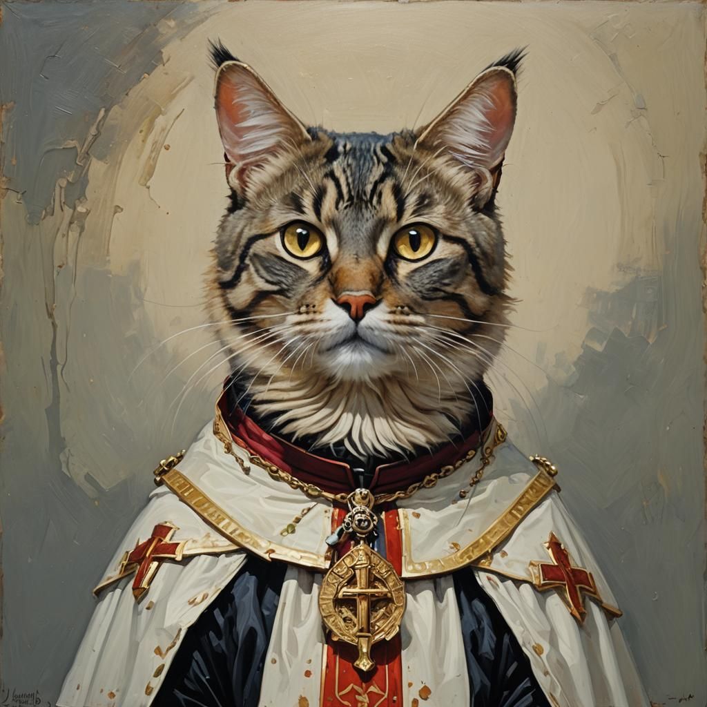 Cat Bishop in Oil Painting Style