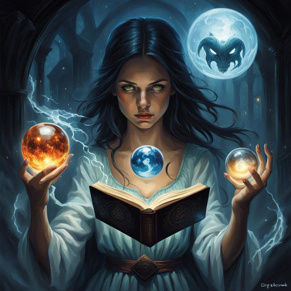 Magical Girl Learning Magic with Spirit, Sinister Art