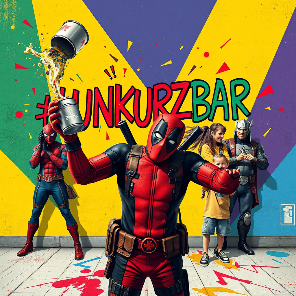 Deadpool's Chaotic Masterpiece: A Bauhaus-Inspired Graffiti ...