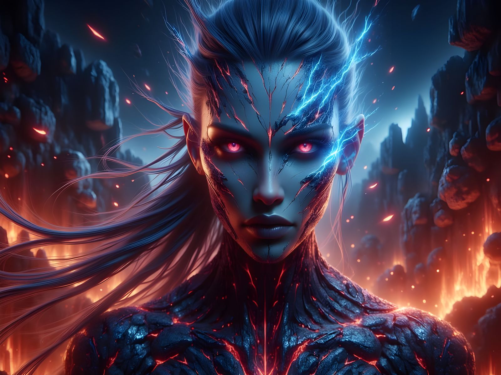 Divine Goddess Illuminates Dark Fantasy Realm