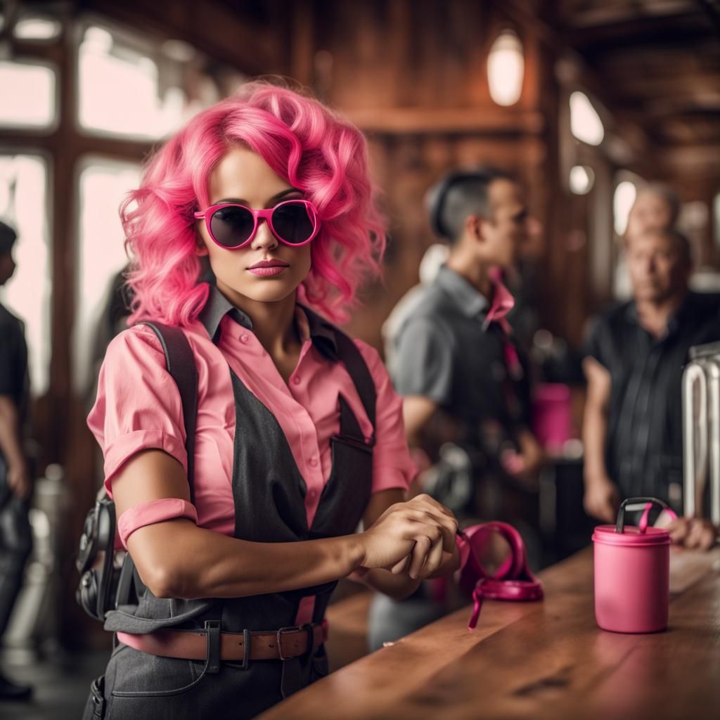 Selective Color Pink Flower in Grayscale Photo