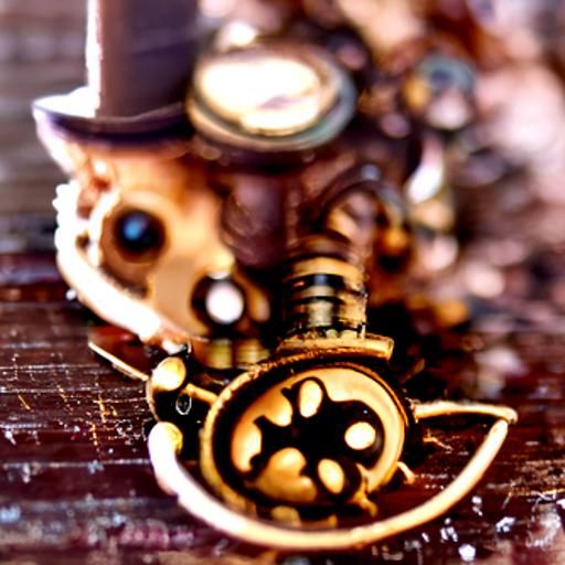 Steampunk Cat Pin with Gold Trim on Boots