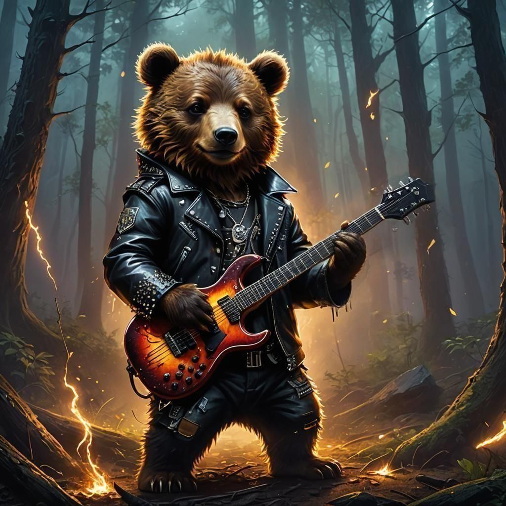Metal Bear Cub in Metalhead Style