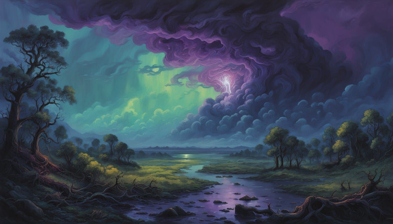 Mystical Forest with Bioluminescent Fruit