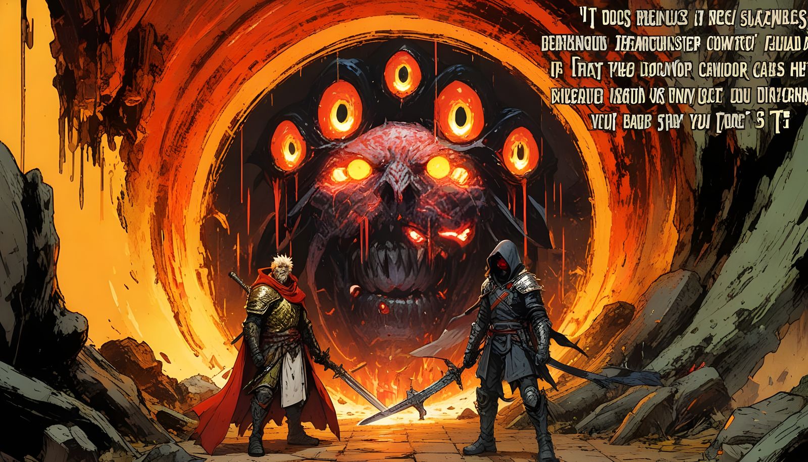 Epic Warrior Duel in a Haunted Tunnel