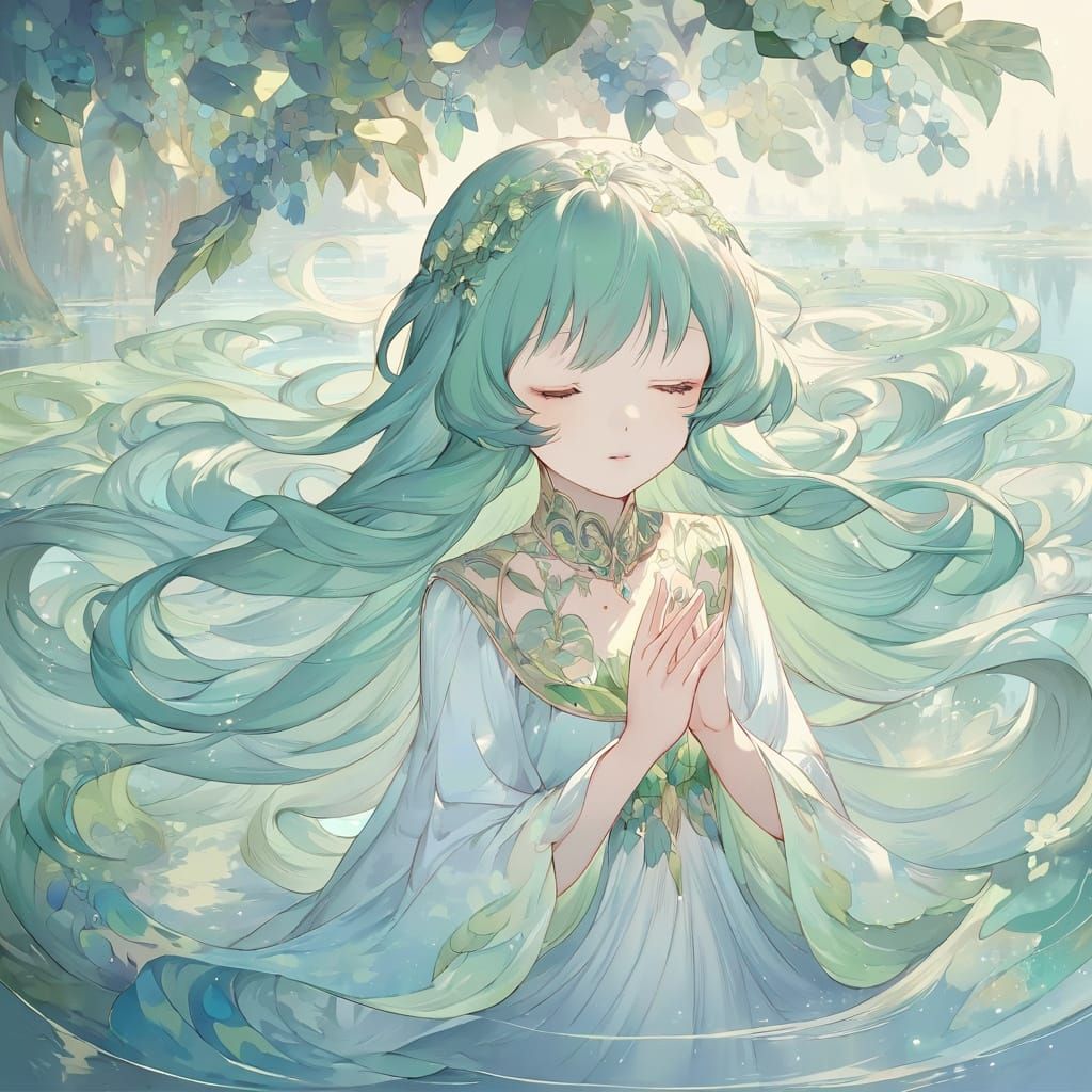 Ethereal Goddess in Classical Fantasy Style