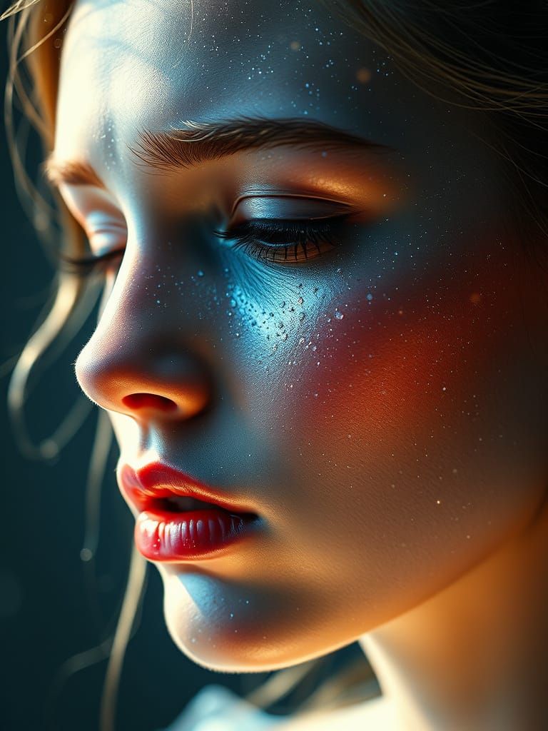 Celestial Beauty Transformed into Starry Constellation