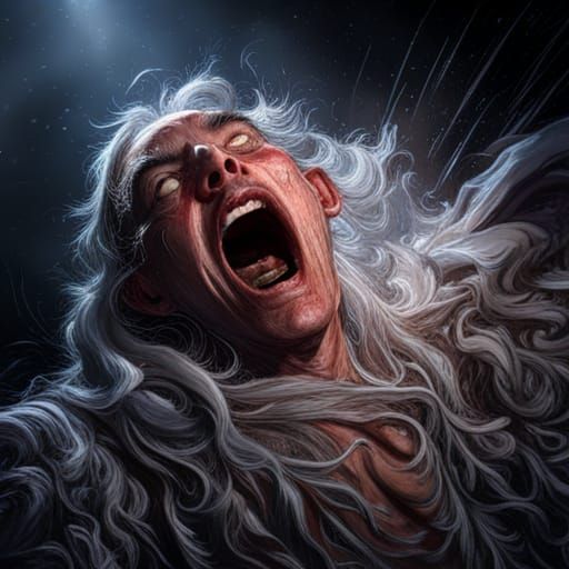 Sinister Face Spewing Sparks: Dark Fantasy Concept Art