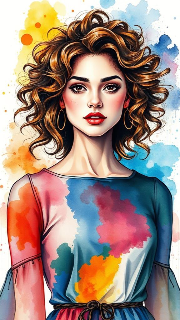 A Young Artist in a Whimsical Splash of Color