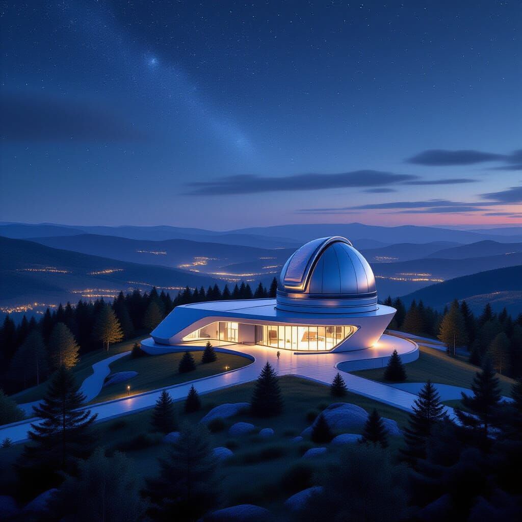 Mont-Mégantic Observatory Center in Futuristic Style
