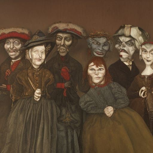 Vampire Puppets Club Meeting in Naive Zombiecore Style