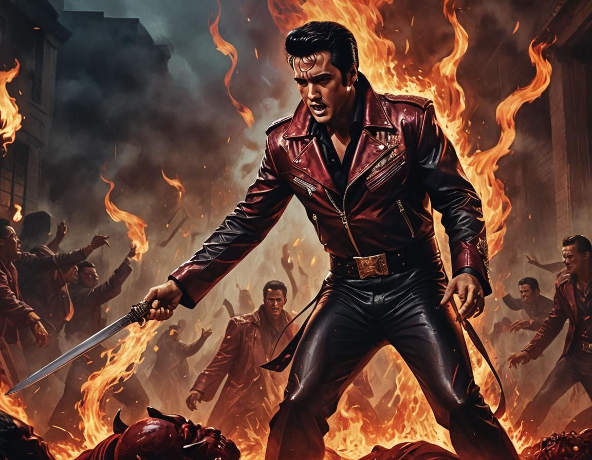 Elvis Battles the Devil in Underworld Concept Art