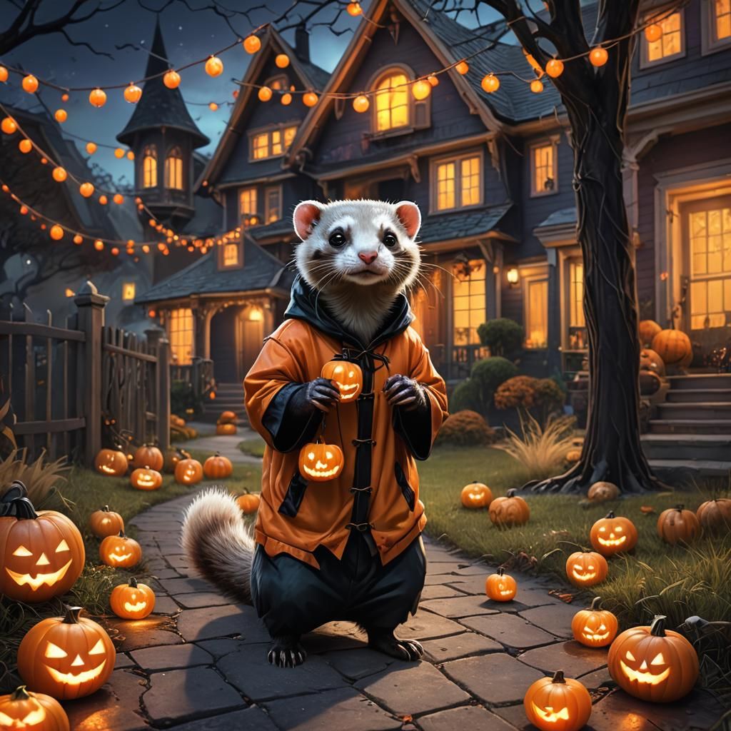 Fantasy Ferret's Halloween Decor: Digital Matte Painting