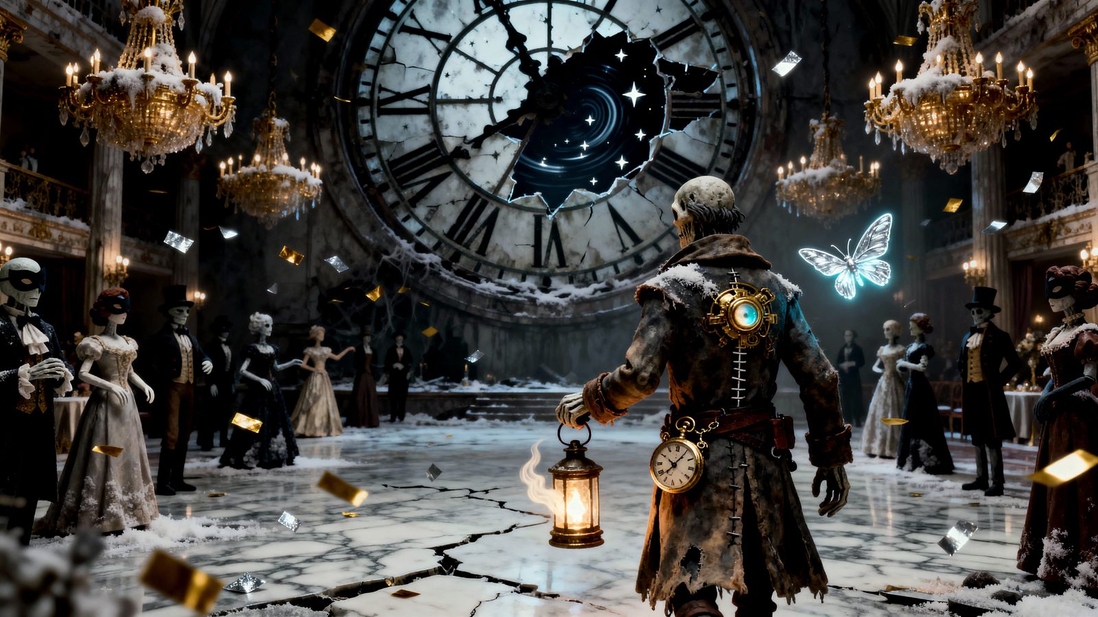 Eerie Stop-Motion Victorian Ballroom in Clocktower