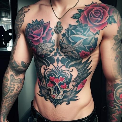 Tattoo Art: Hearts, Mermaids, Daggers, Skulls, Roses