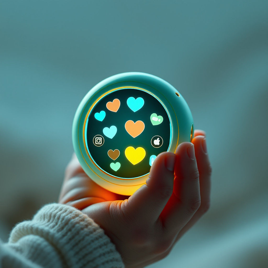 High-Tech Baby Rattle with Social Media Icons