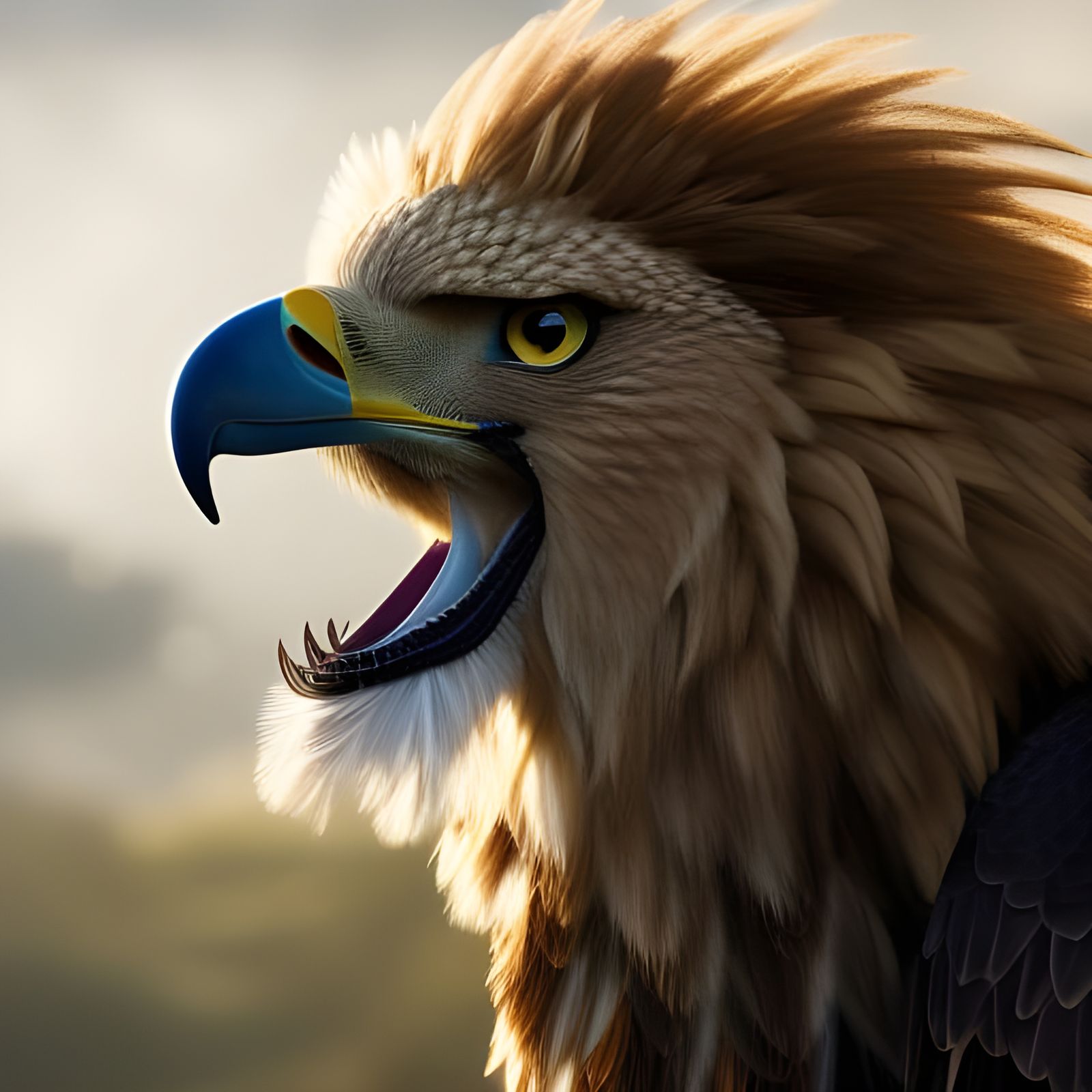 Majestic Griffin with Eagle and Lion Features